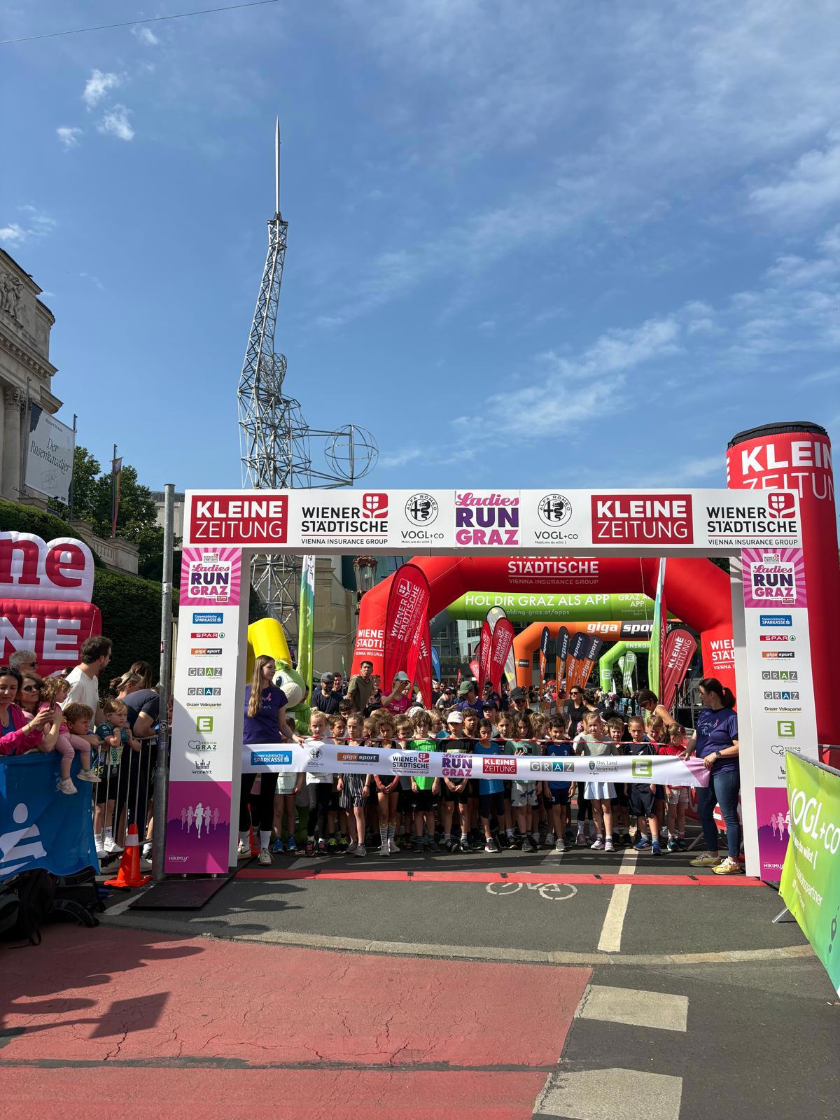 Start beim Kidslauf vor dem Ladies Run in Graz